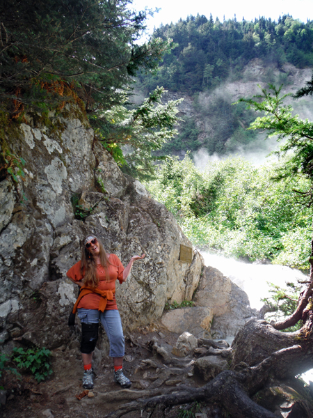 Karen Duquette by the plaque